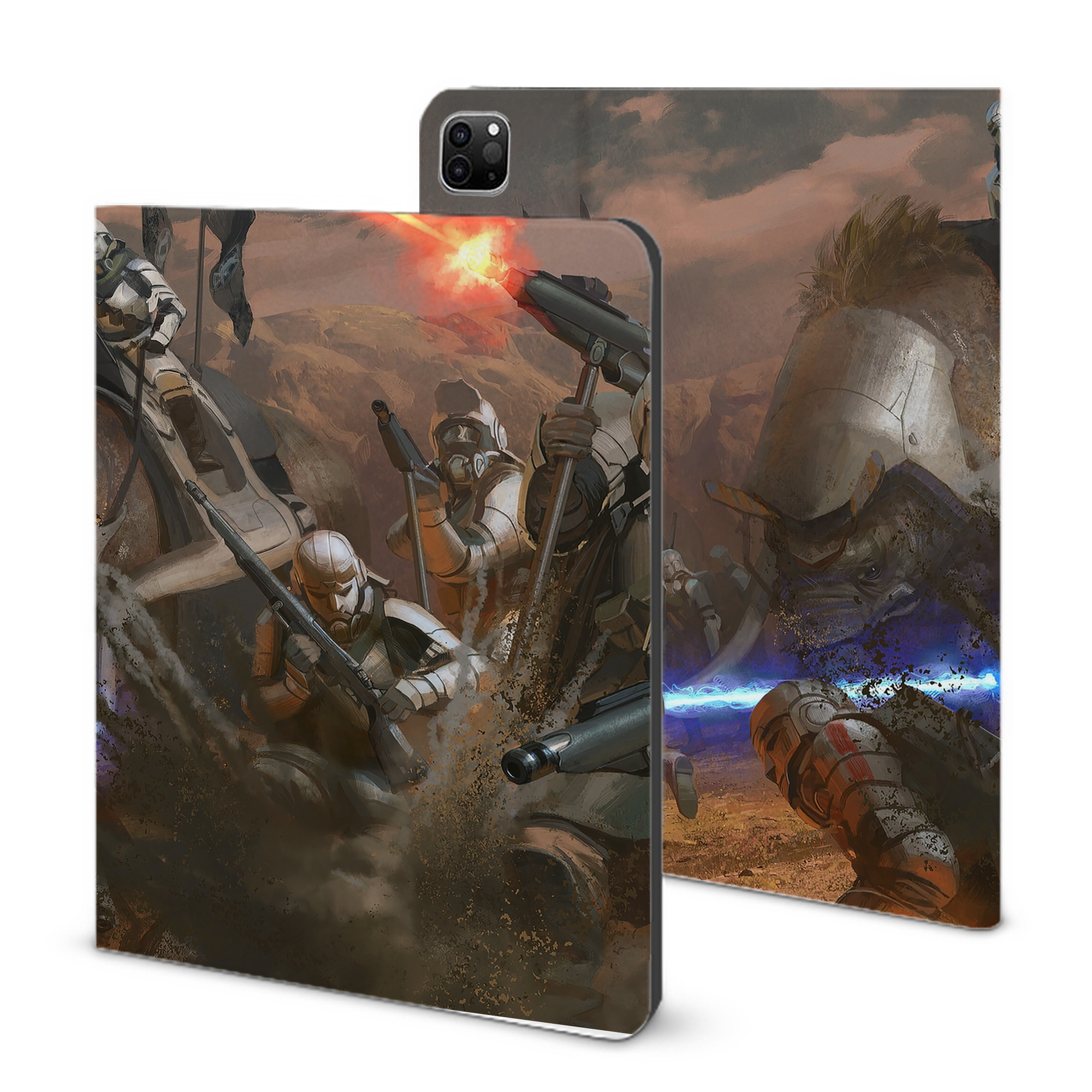 （画像用） スター・ウォーズ Star Wars IPad ケース ブック型 PUレザー TPU 耐衝撃 軽量 薄型 ペン収納なし 全面保護 IPad 各モデル対応